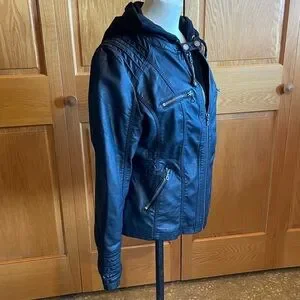 Lock Style Jacket Lock & Love | Jackets & Coats | Lock Love Black Leather Biker Jacket ...